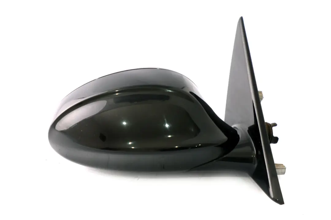 BMW 3 Series E90 M Sport High Gloss Heated Right O/S Wing Mirror Schwarz Black