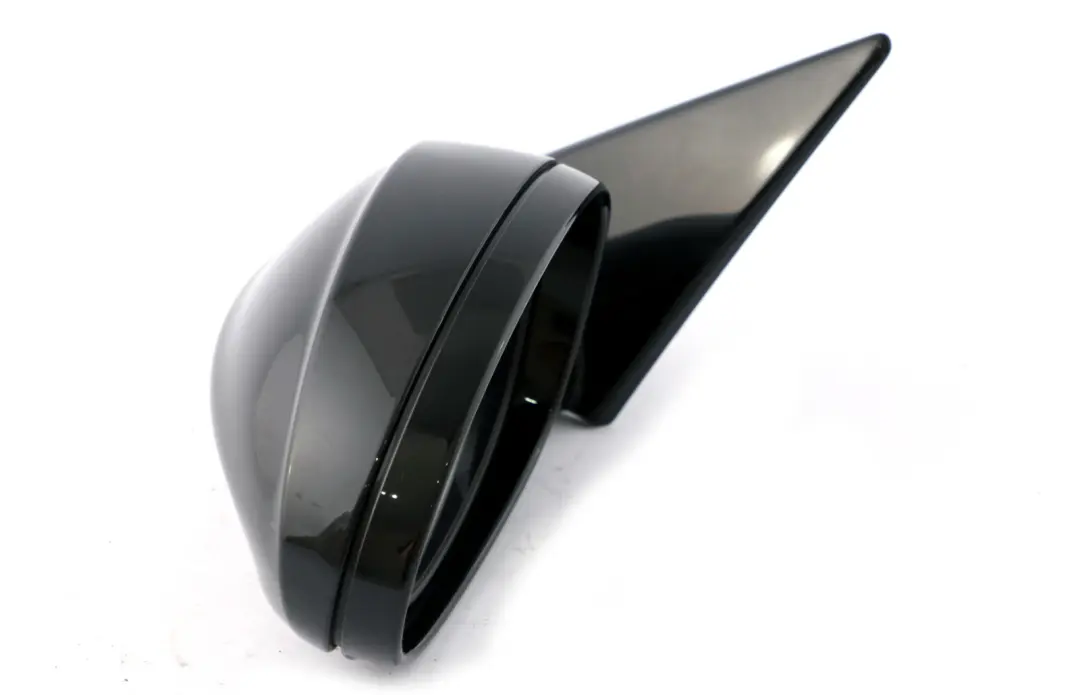 BMW 3 Series E90 M Sport High Gloss Auto Dip Left N/S Wing Mirror Schwarz Black