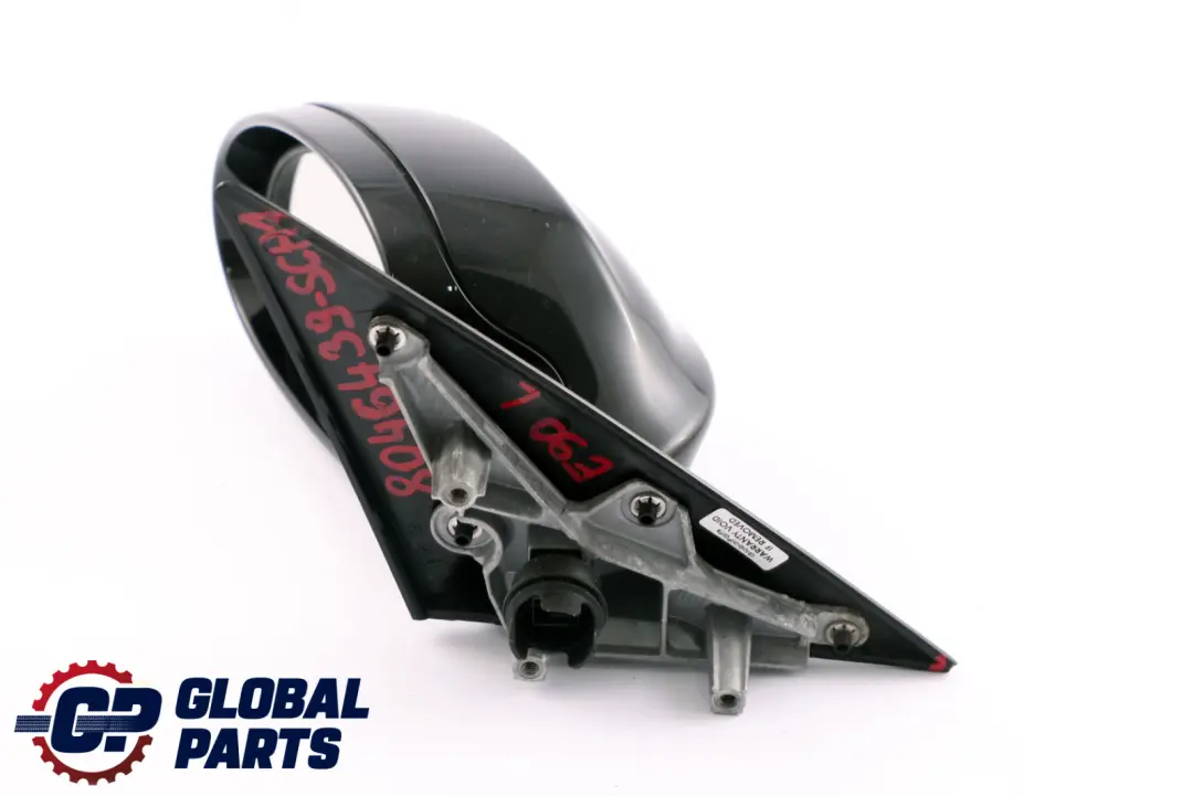 BMW 3 Series 1 E90 M Sport High Gloss Auto Dip Left N/S Wing Mirror Black