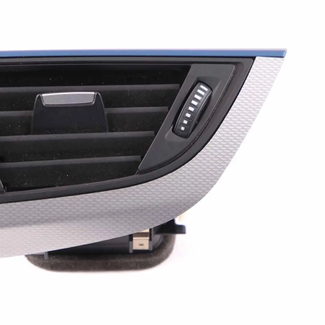 Dashboard Air Vent BMW F20 F21 Trim Panel Cover Hexagonal Alu Blue Matt Driver