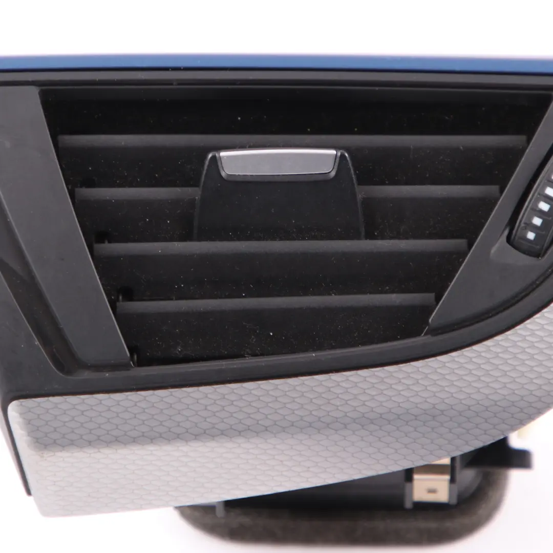 Dashboard Air Vent BMW F20 F21 Trim Panel Cover Hexagonal Alu Blue Matt Driver