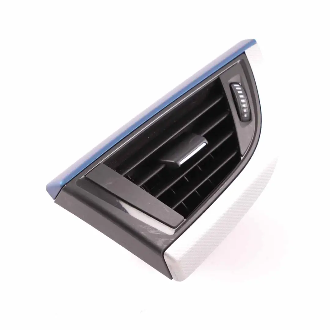 Dashboard Air Vent BMW F20 F21 Trim Panel Cover Hexagonal Alu Blue Matt Driver