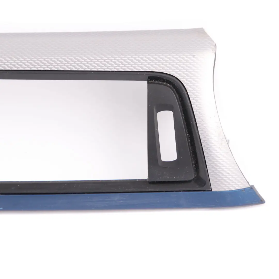 Dashboard Trim BMW F30 F31 F32 1 Panel Cover Hexagonal Alu Blue Matt Passenger 