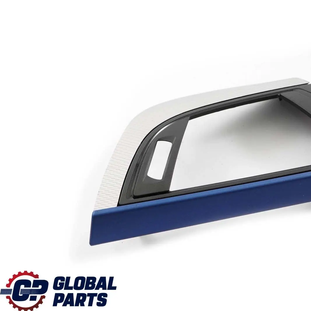 BMW 1 2 F20 F21 F22 Trim Panel Dashboard Cover Driver Alu Hexagonal Blue Matt