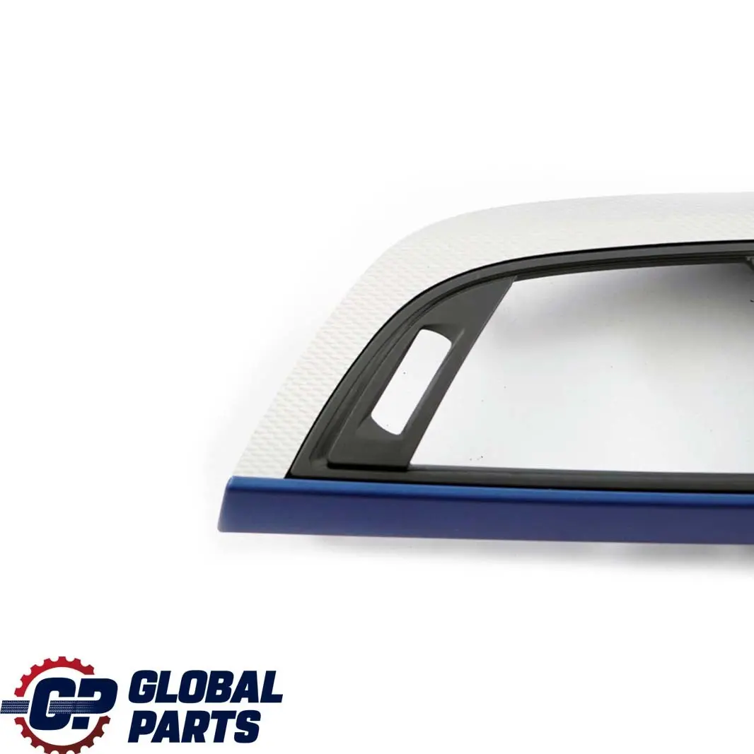 BMW 1 2 F20 F21 F22 Trim Panel Dashboard Cover Driver Alu Hexagonal Blue Matt