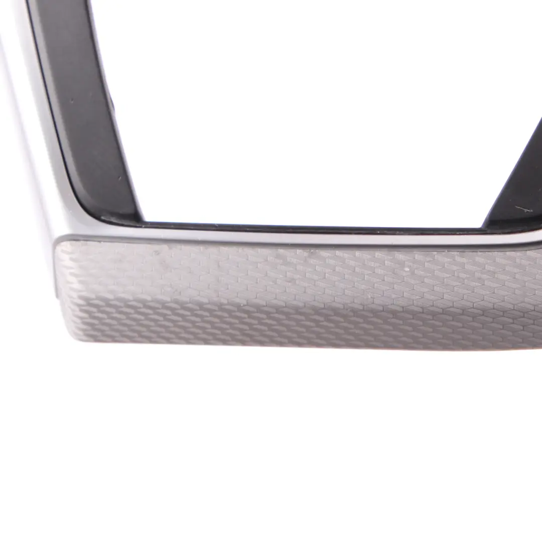 BMW 3 F30 F31 LCI Driver Side Dash Cover Trim Panel Hexagonal Alu Blue Matt