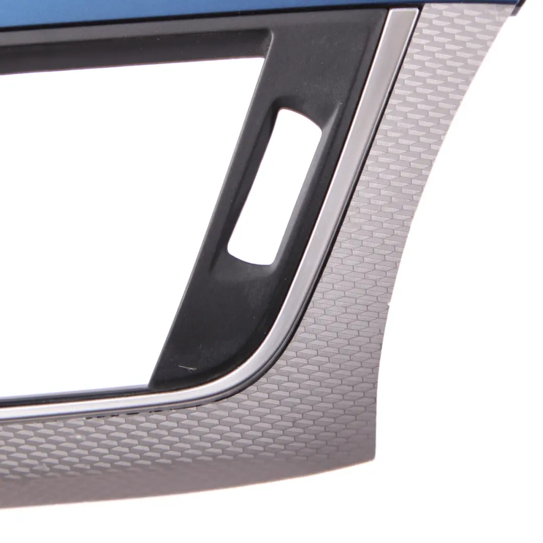 BMW 3 F30 F31 LCI Driver Side Dash Cover Trim Panel Hexagonal Alu Blue Matt