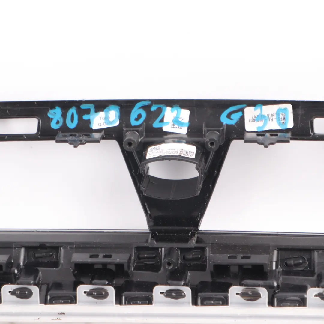 BMW G30 Dashboard Instrument Panel Decor Alu Rhombicle Perlglanz Chrom 8070622