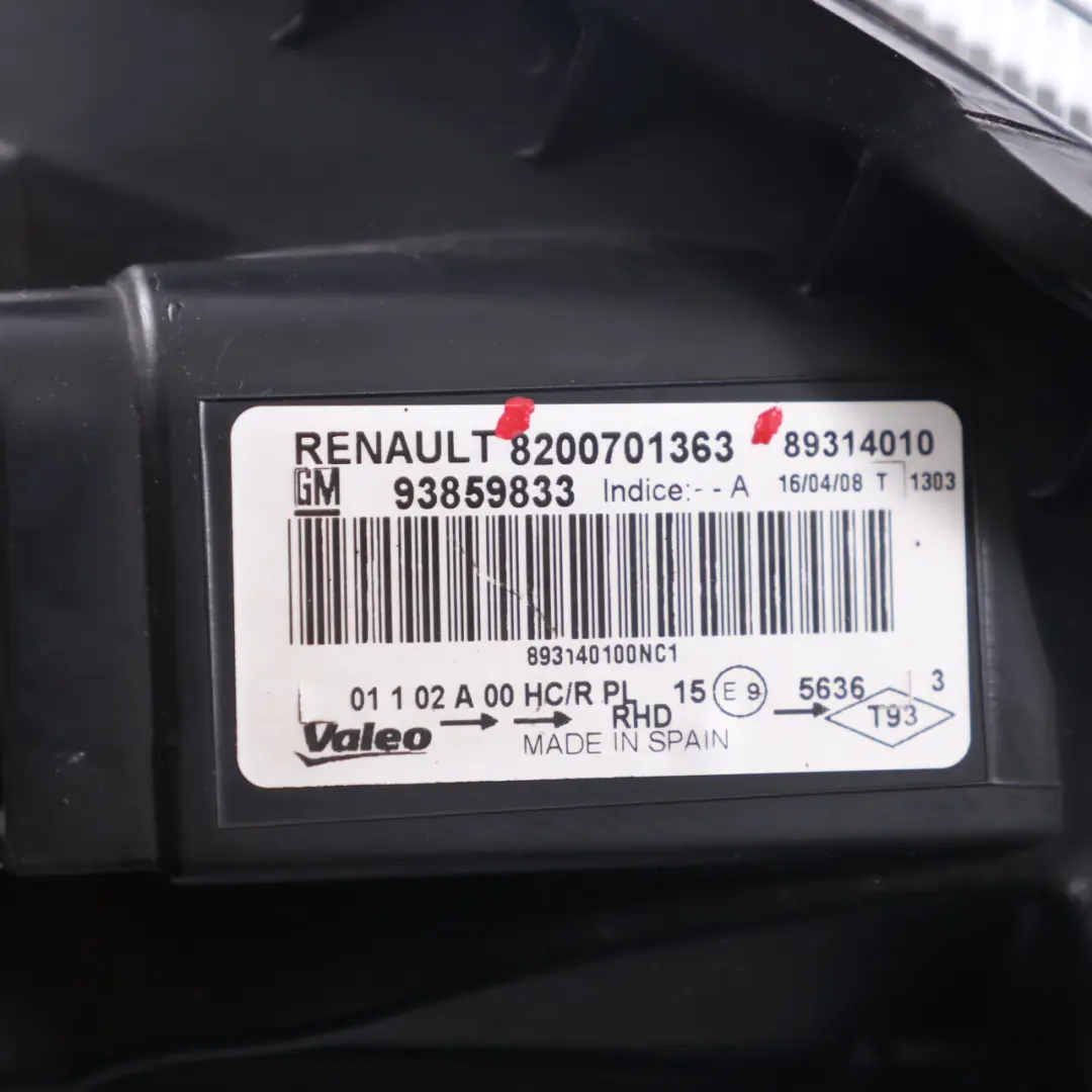 Headlight Renault Trafic Vauxhall Vivaro Headlamp Front Left N/S 8200701363
