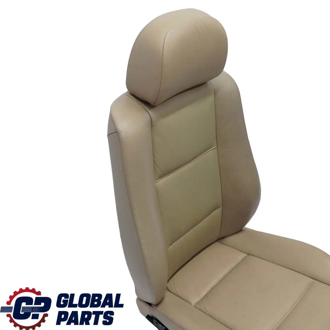 BMW E46 Saloon Touring Front Left N/S Beige Leather Seat Passenger Side Memory