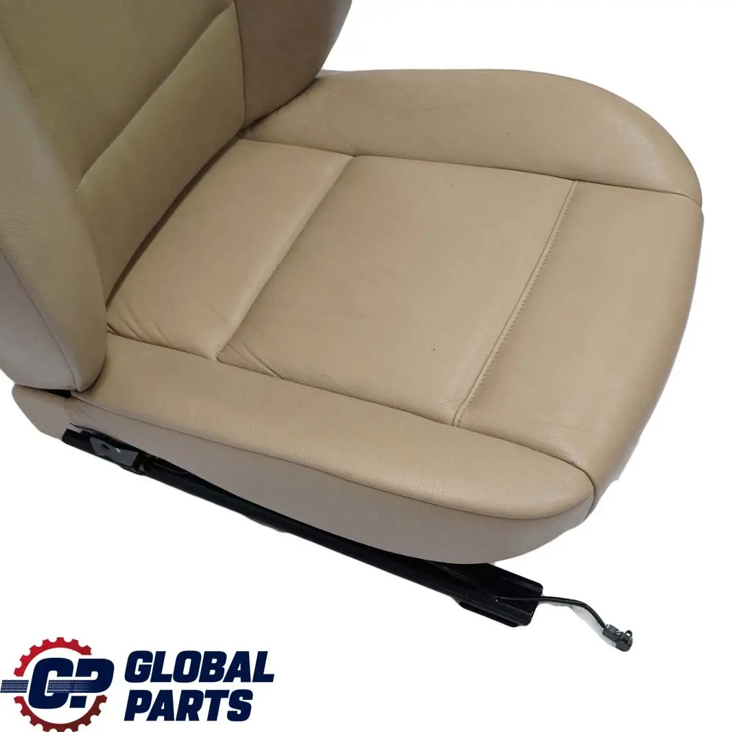 BMW E46 Saloon Touring Front Left N/S Beige Leather Seat Passenger Side Memory