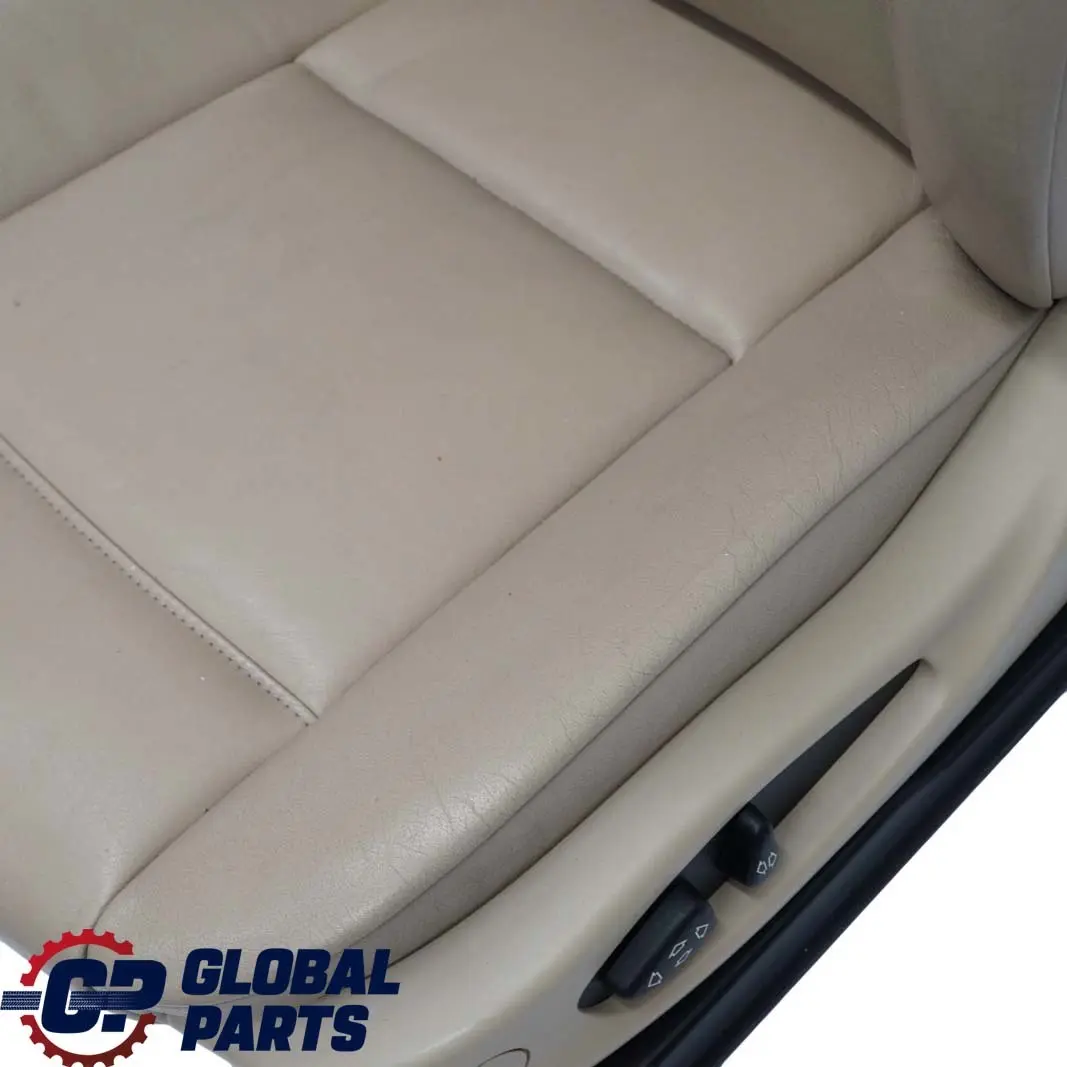 BMW E46 Saloon Touring Front Left N/S Beige Leather Seat Passenger Side Memory