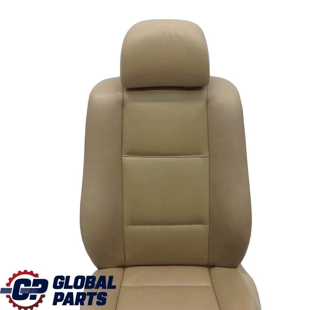 BMW E46 Saloon Touring Front Left N/S Beige Leather Seat Passenger Side Memory