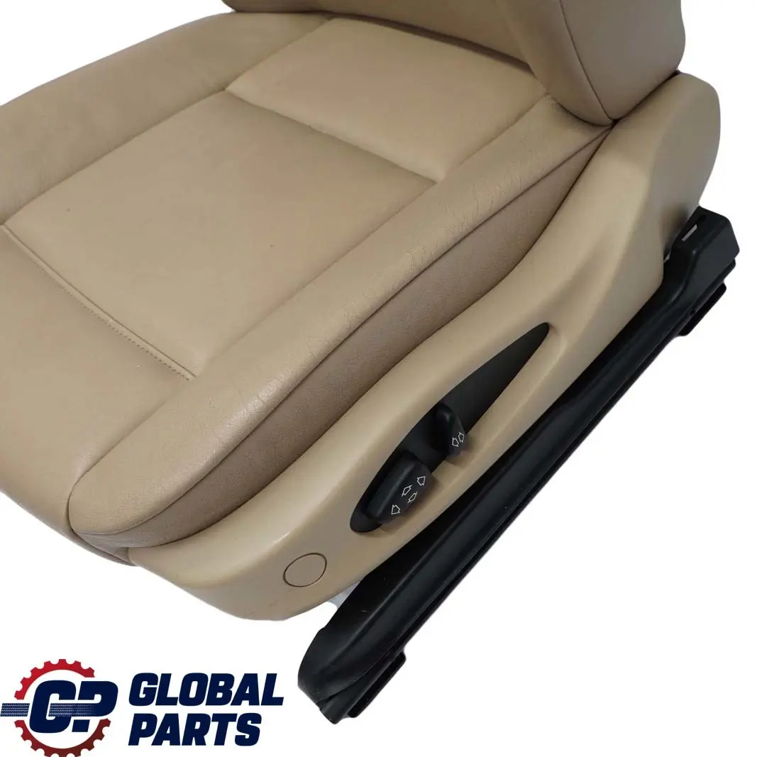 BMW E46 Saloon Touring Front Left N/S Beige Leather Seat Passenger Side Memory