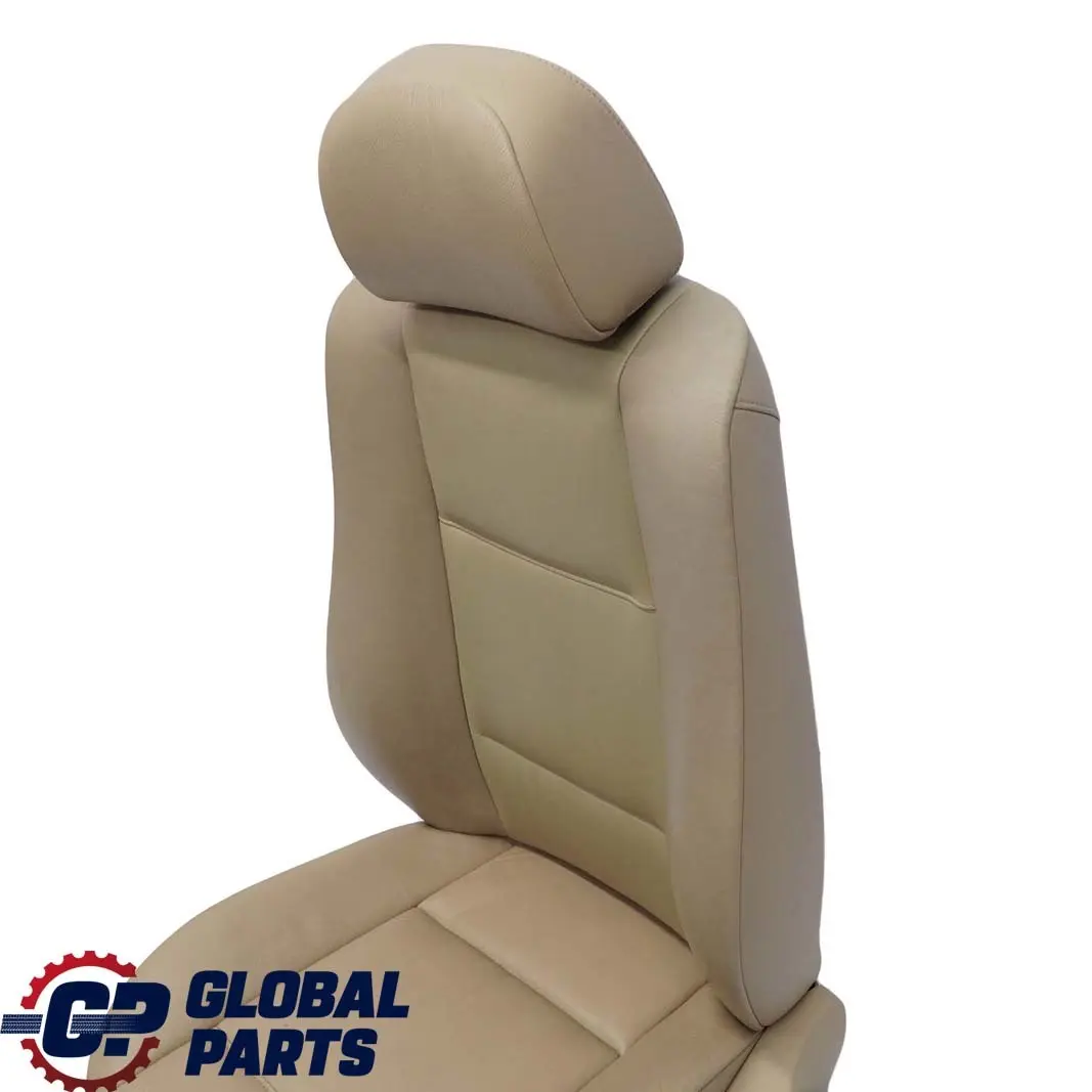 BMW E46 Saloon Touring Front Left N/S Beige Leather Seat Passenger Side Memory