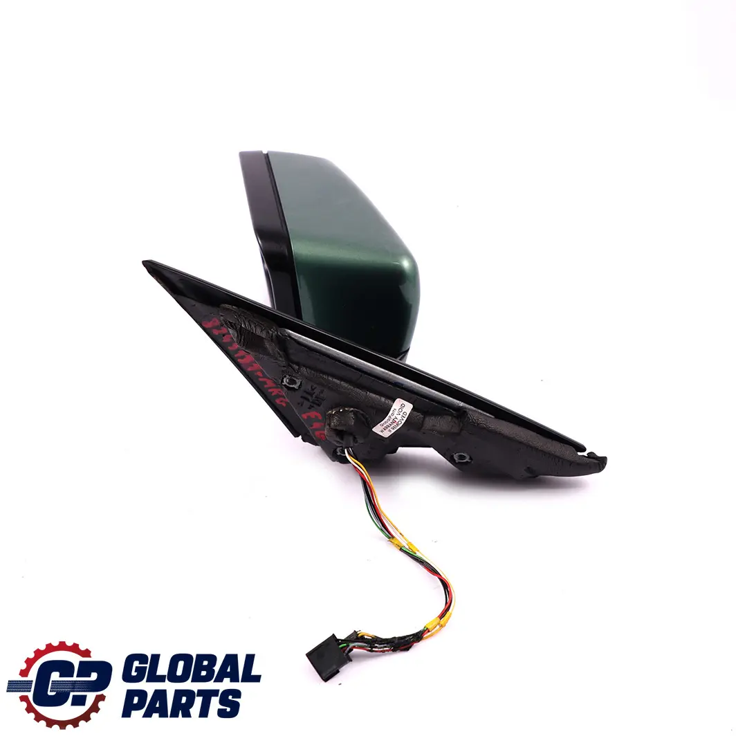 BMW 3 E46 Heated Power Fold Left N/S Wing Mirror Meergruen Sea Green 393