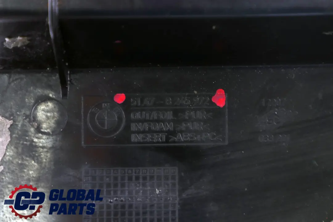BMW X5 Series E53 Trim Panel Dashboard Lower Right O/S Schwarz Black 8245972