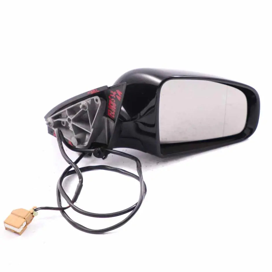 Audi A4 B7 Wing Mirror Right Door O/S Outside Brilliant Black - LY9B 8E2858532AA