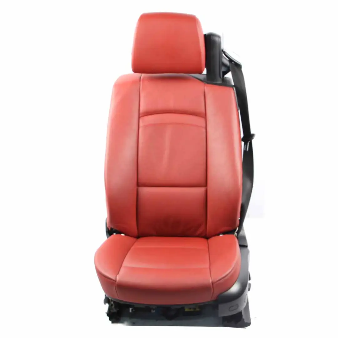 Front Seat BMW E93 Convertible Heated Korall-Red Leather Left N/S Memory