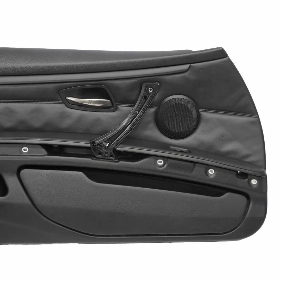 BMW E92 E93 Door Card Front Left N/S Lining Trim Panel Black Leather Walknappa