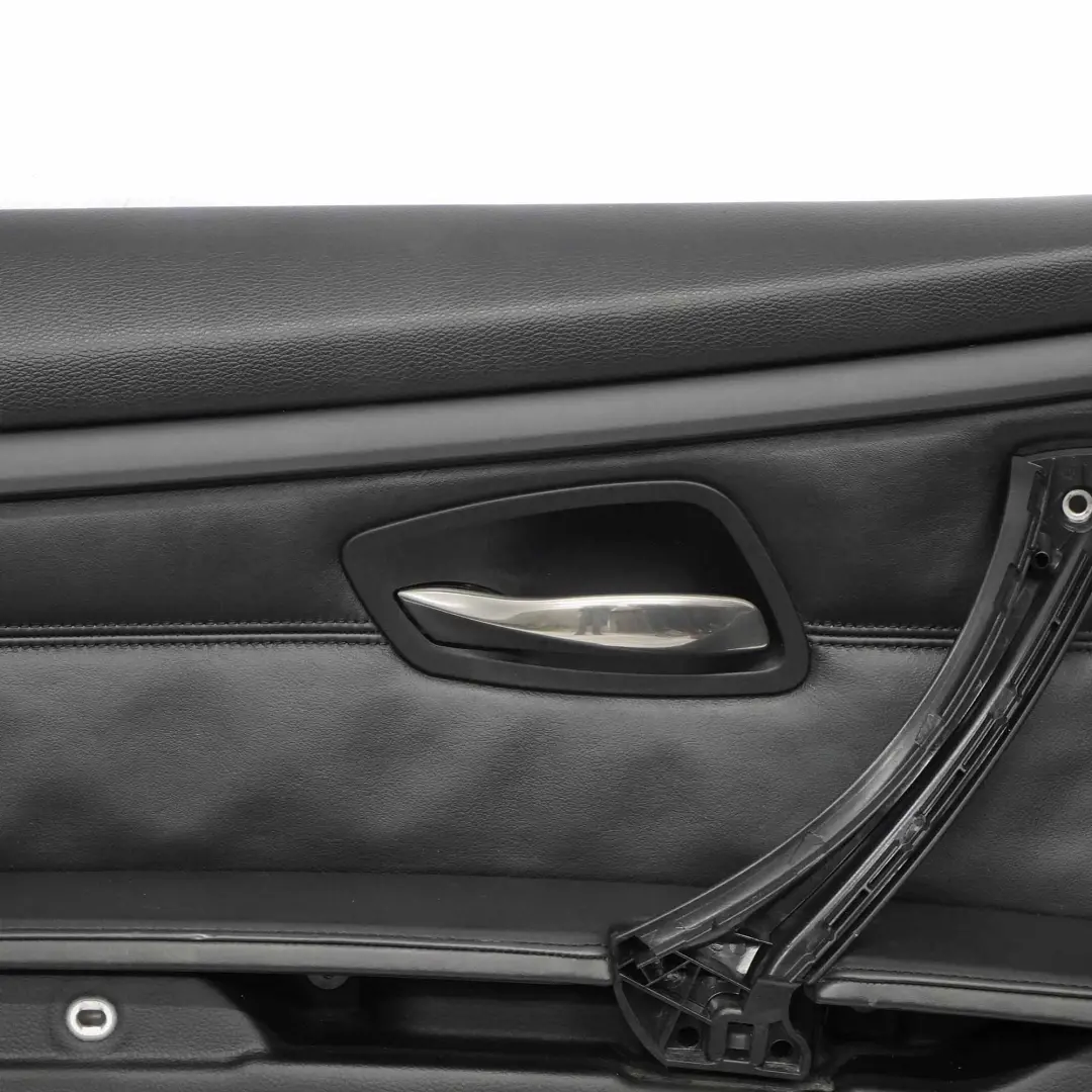 BMW E92 E93 Door Card Front Left N/S Lining Trim Panel Black Leather Walknappa