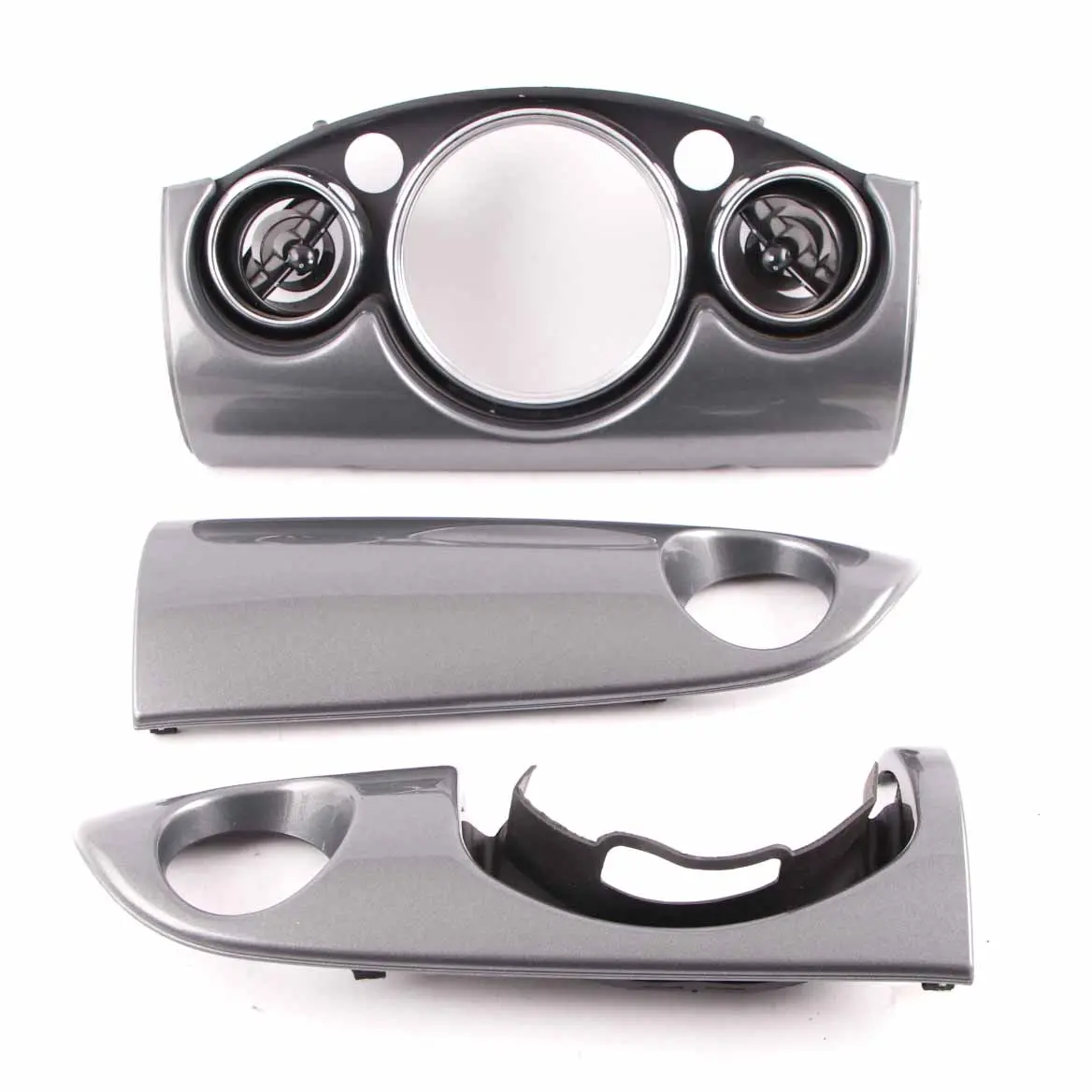 Mini Cabrio R50 Set Dashboard Panel Trim Strip Cover Anthracite Chrome