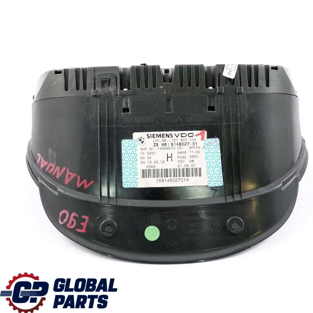 BMW X1 E84 E90 E91 Petrol Instrument Cluster Speedo Clocks Manual 9148027