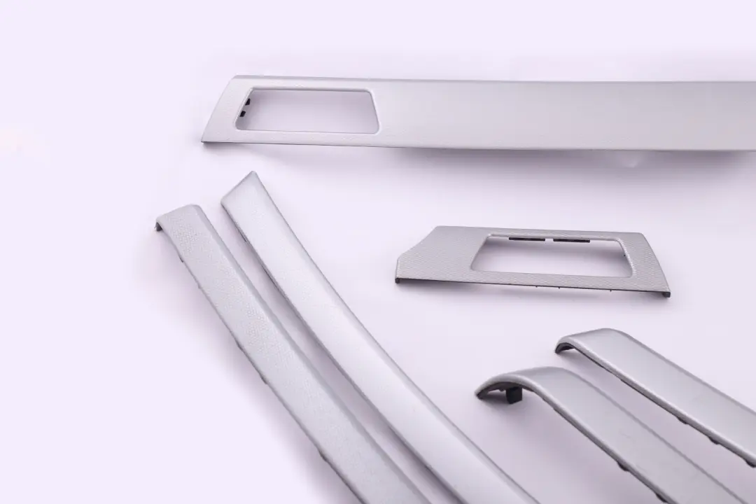 BMW 3 Series 1 E90 Set Cover Dash Trim Strip I Drive Aluminium Glacier Silber