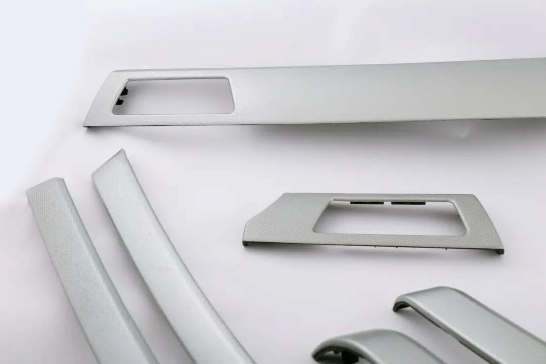 BMW 3 Series 1 E90 Set Cover Dash Trim Strip I Drive Aluminium Glacier Silber