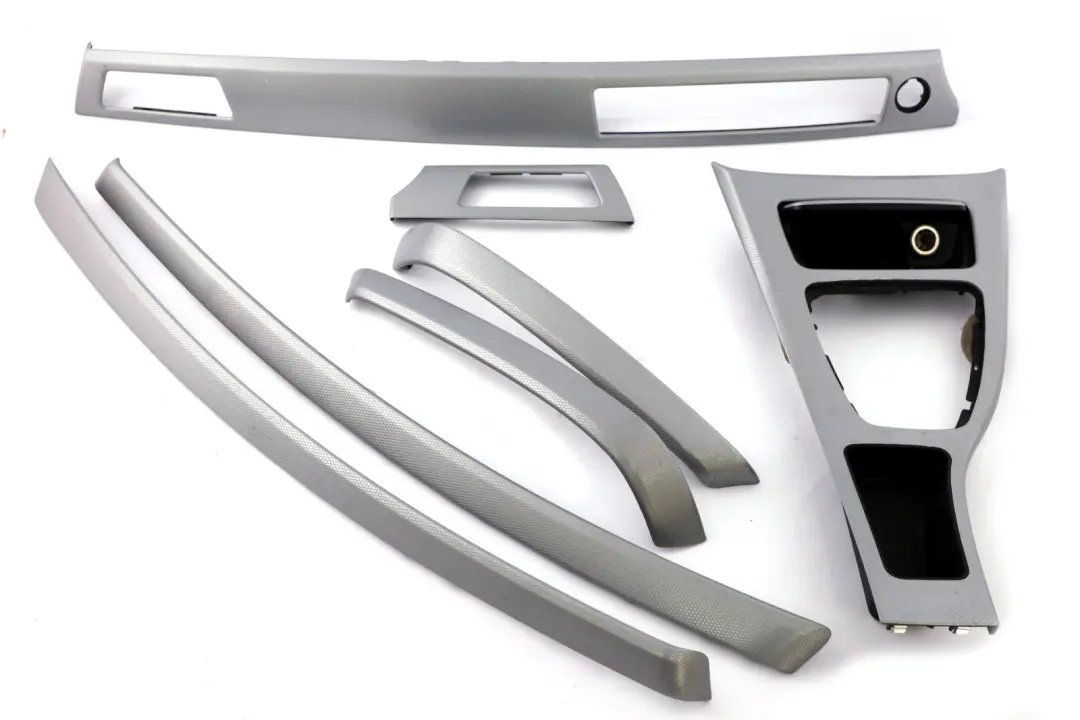 BMW 3 Series 11 E90 Set Cover Dash Trim Strip Aluminium Glacier Silber Silver