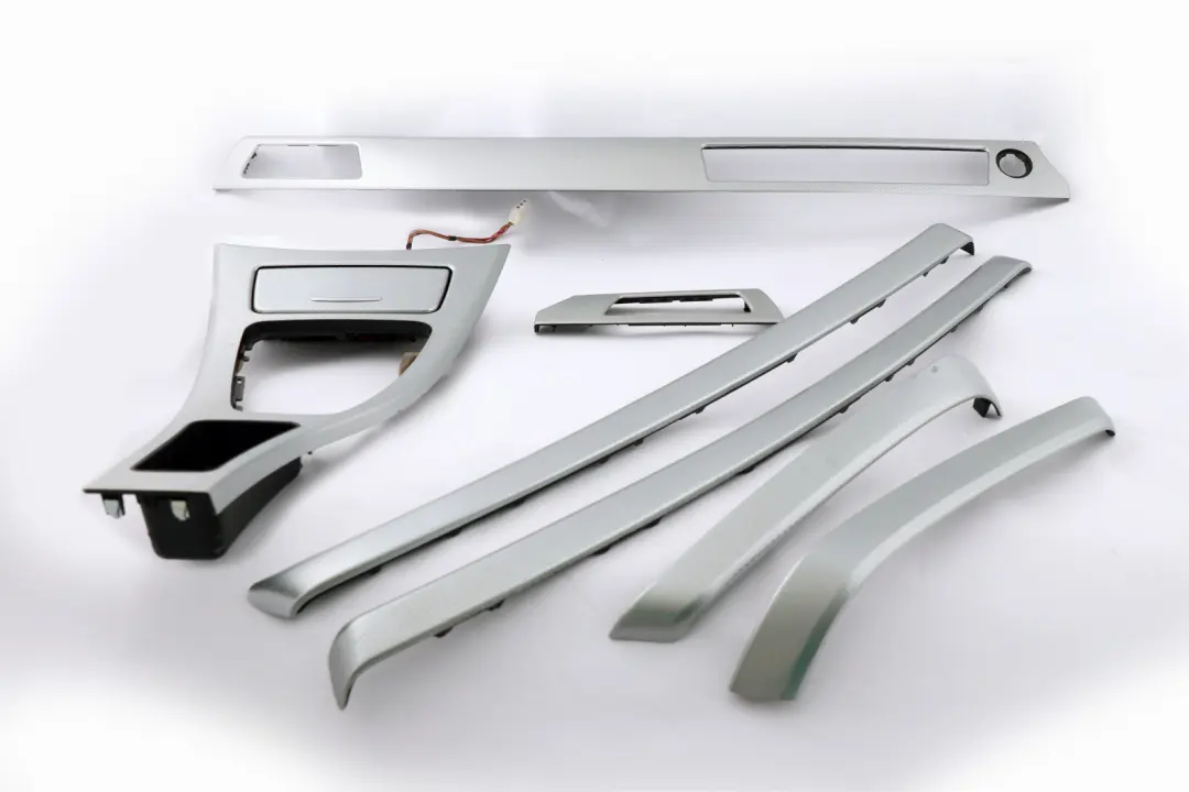 BMW 3 Series 3 E90 Set Cover Dash Trim Strip Aluminium Glacier Silber