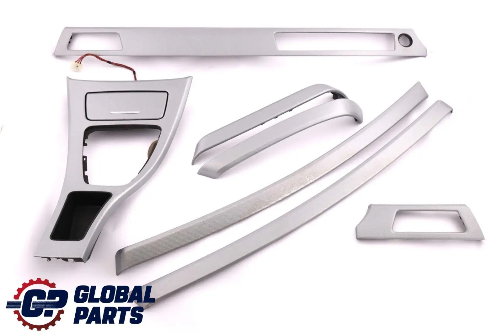 BMW 3 Series 4 E90 Set Cover Dash Trim Strip Aluminium Glacier Silber