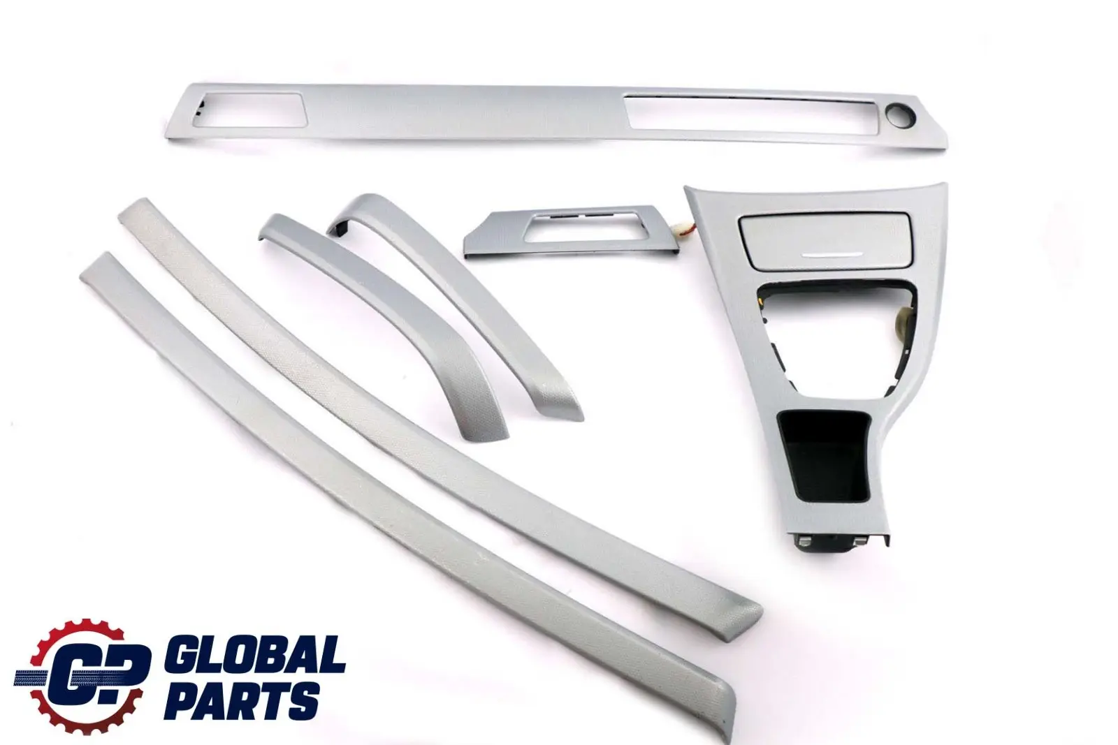 BMW 3 Series 5 E90 Set Cover Dash Trim Strip Aluminium Glacier Silber