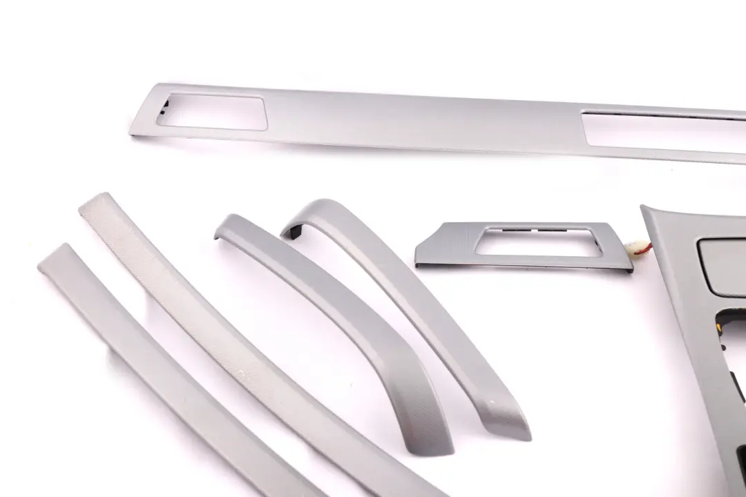 BMW 3 Series 5 E90 Set Cover Dash Trim Strip Aluminium Glacier Silber