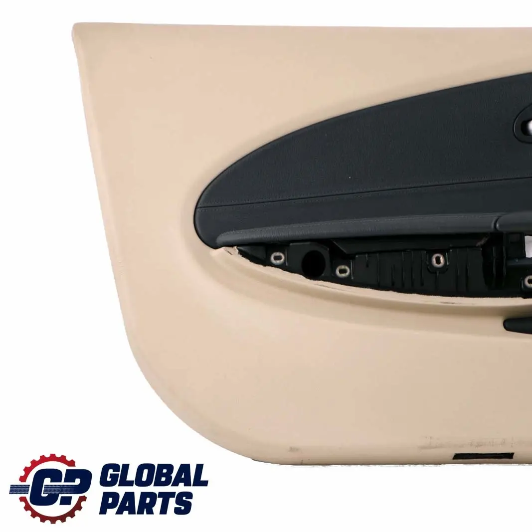 BMW 6 E63 E64 Front Left N/S Door Card Leather Pearl Trim Panel Cream Beige