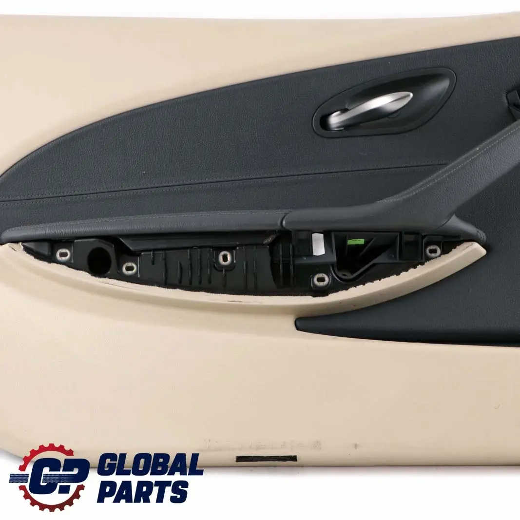 BMW 6 E63 E64 Front Left N/S Door Card Leather Pearl Trim Panel Cream Beige