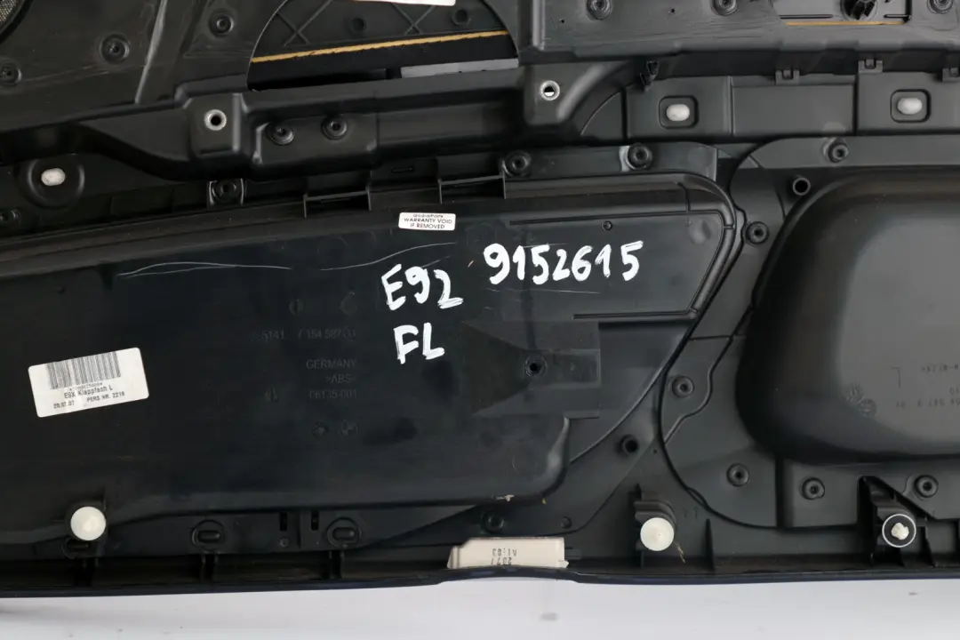 Front Left N/S Door Card Cloth Lining Anthracite Trim Panel BMW 3 Series E92 - SKU rhd-9152615 - Part number 9152615