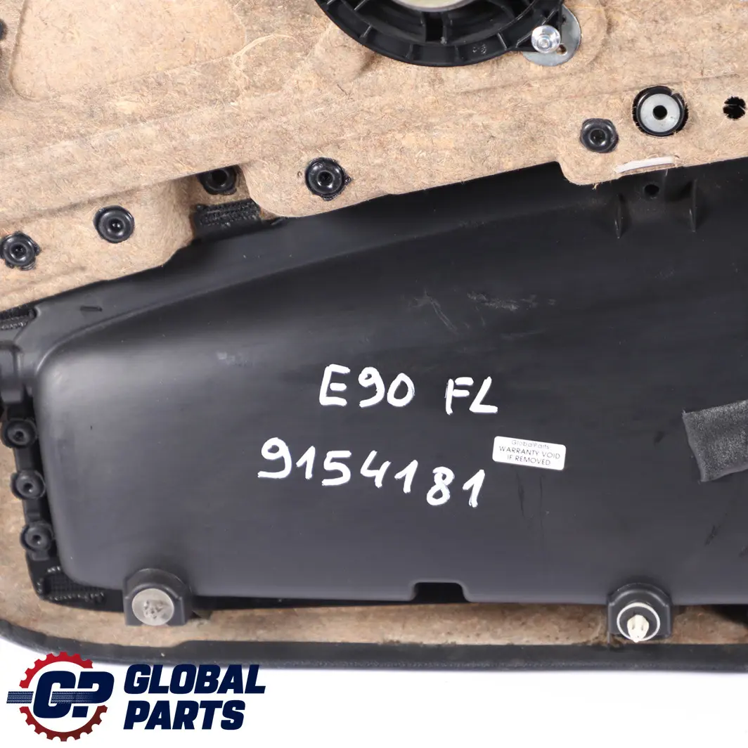 BMW 3 Series E90 E91 Front Left N/S Door Card Cloth Citrus Black Trim Panel
