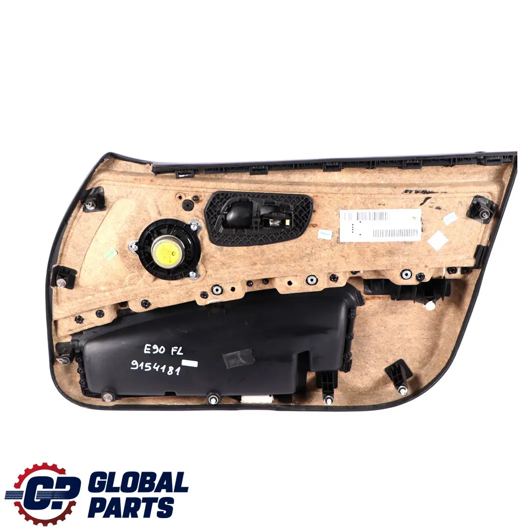 BMW 3 Series E90 E91 Front Left N/S Door Card Cloth Citrus Black Trim Panel