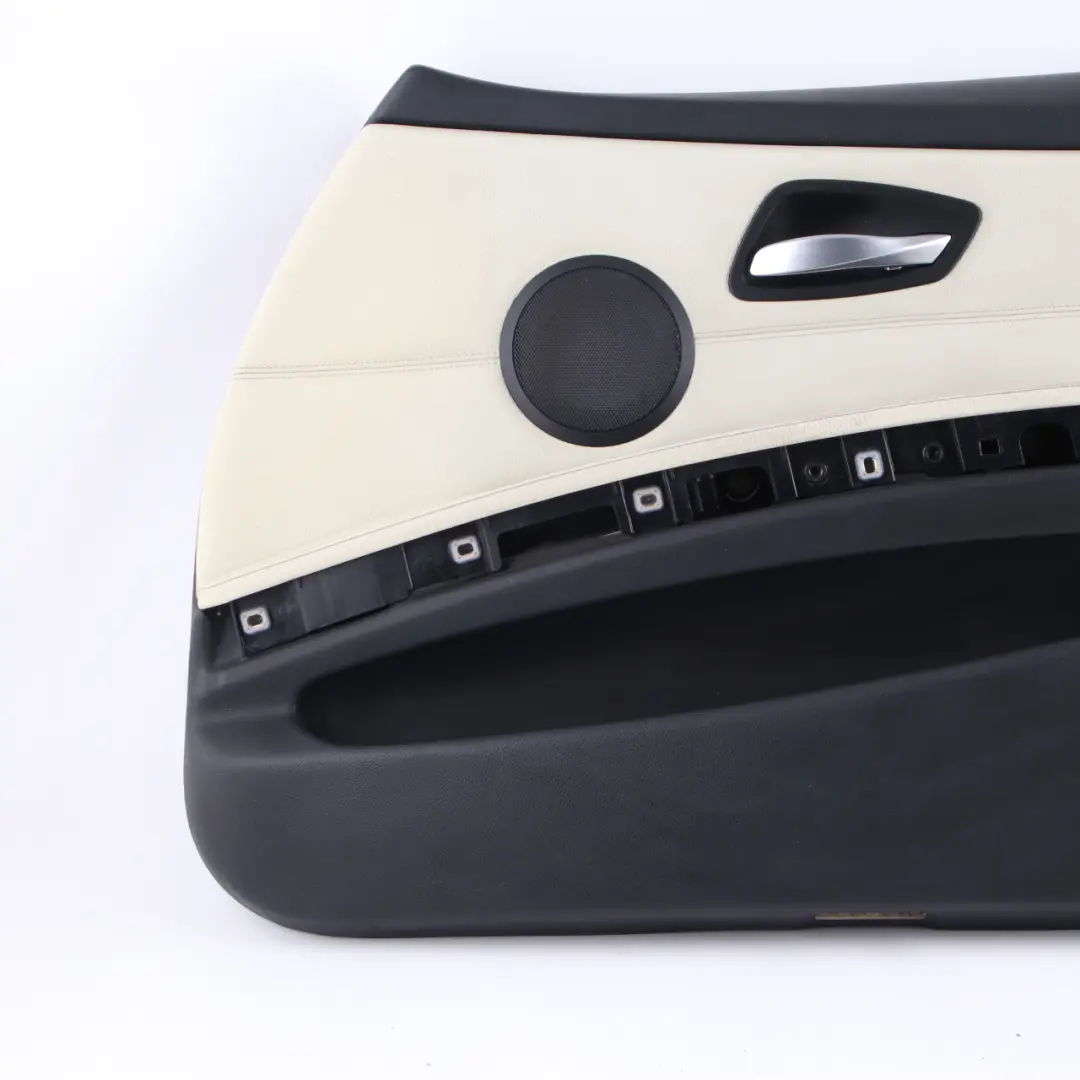 BMW E90 E91 Front Right O/S Driver Door Card Panel Lemon Leather 9154210