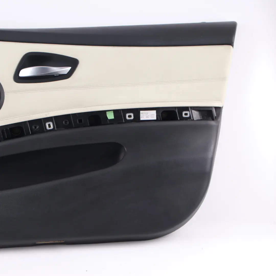 BMW E90 E91 Front Right O/S Driver Door Card Panel Lemon Leather 9154210