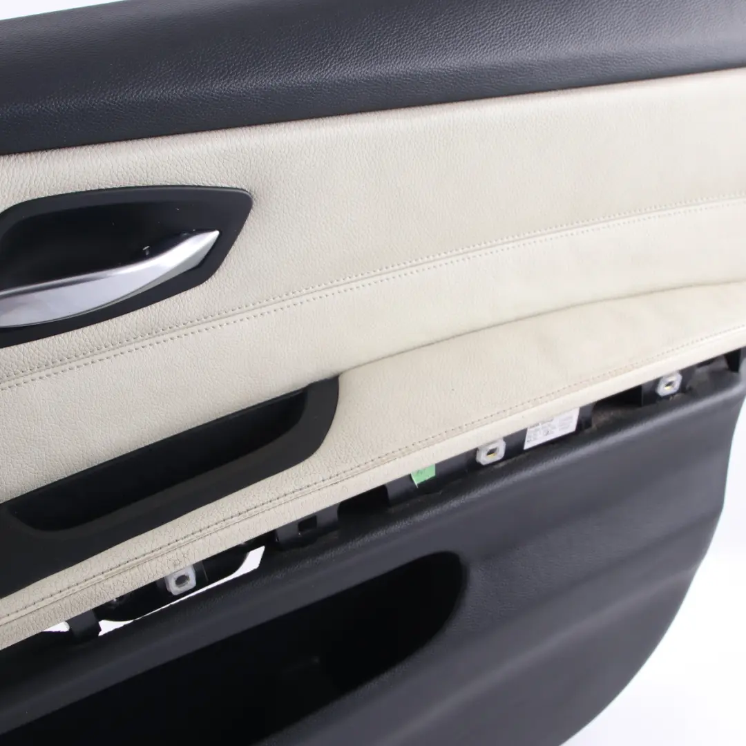 BMW E90 E91 Front Right O/S Driver Door Card Panel Lemon Leather 9154210