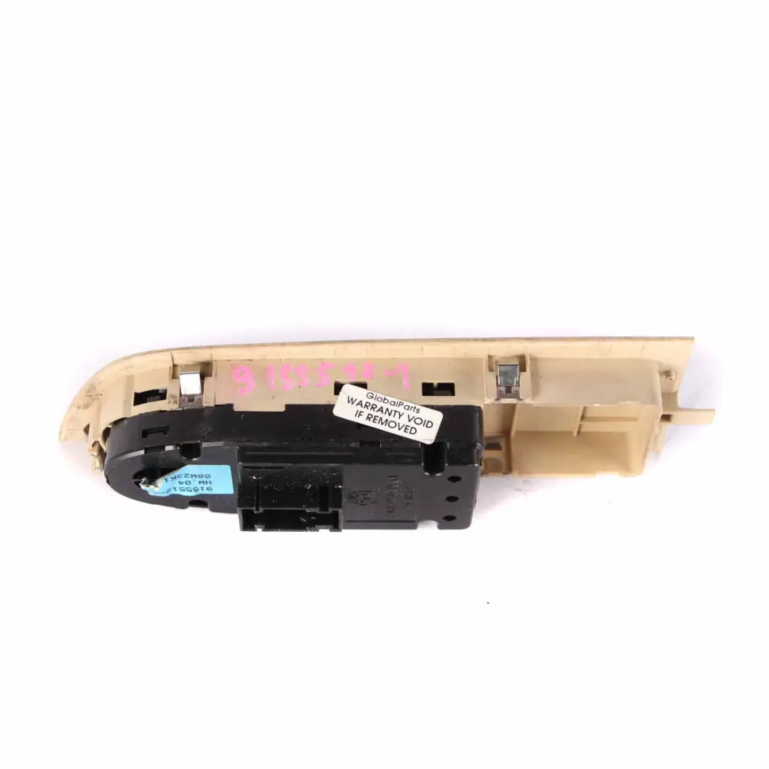 Lifter Switch BMW E92 Window Driver's Side Right O/S Button Beige 9155512