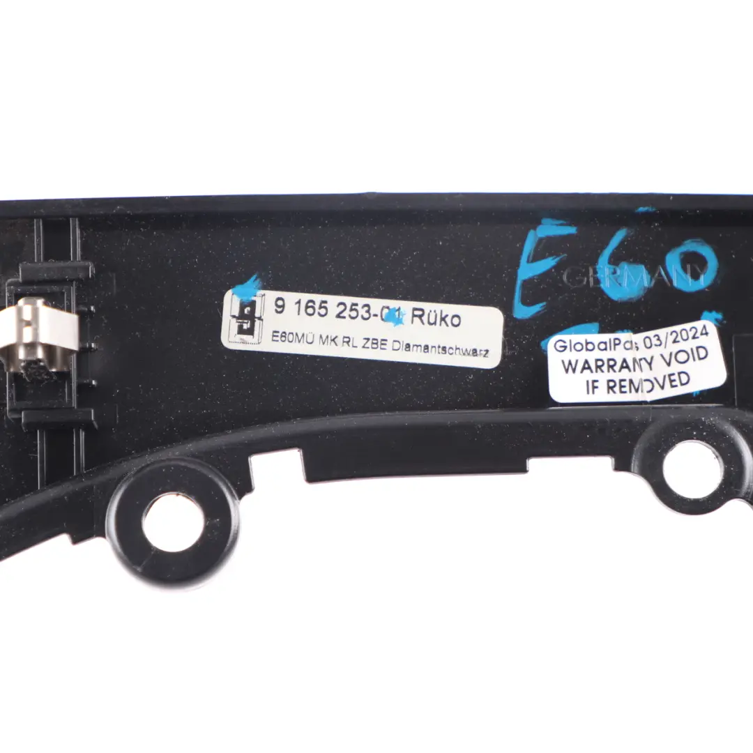 BMW E60 E61 LCI Cover Centre Console Trim Oddments Tray Frame Black 9165253
