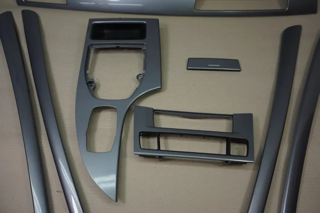 Decorative Strip Dashboard Interior Trim Set Spacegrau BMW 5 Series E60 E61 LCI - SKU rhd-9165257 - Part number 9165257