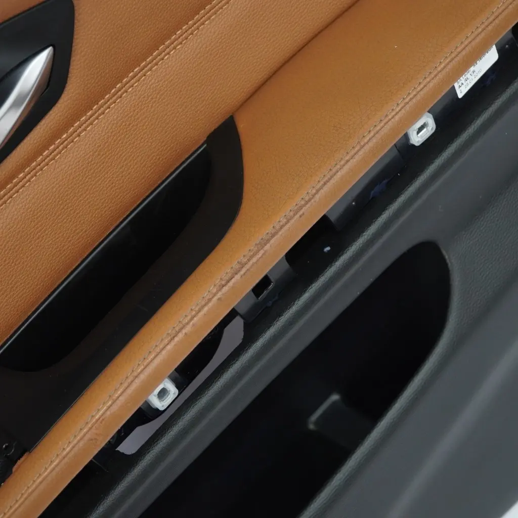 BMW 3 Series E90 LCI Front Right O/S Door Card Panel Leather Dakota Saddle Brown