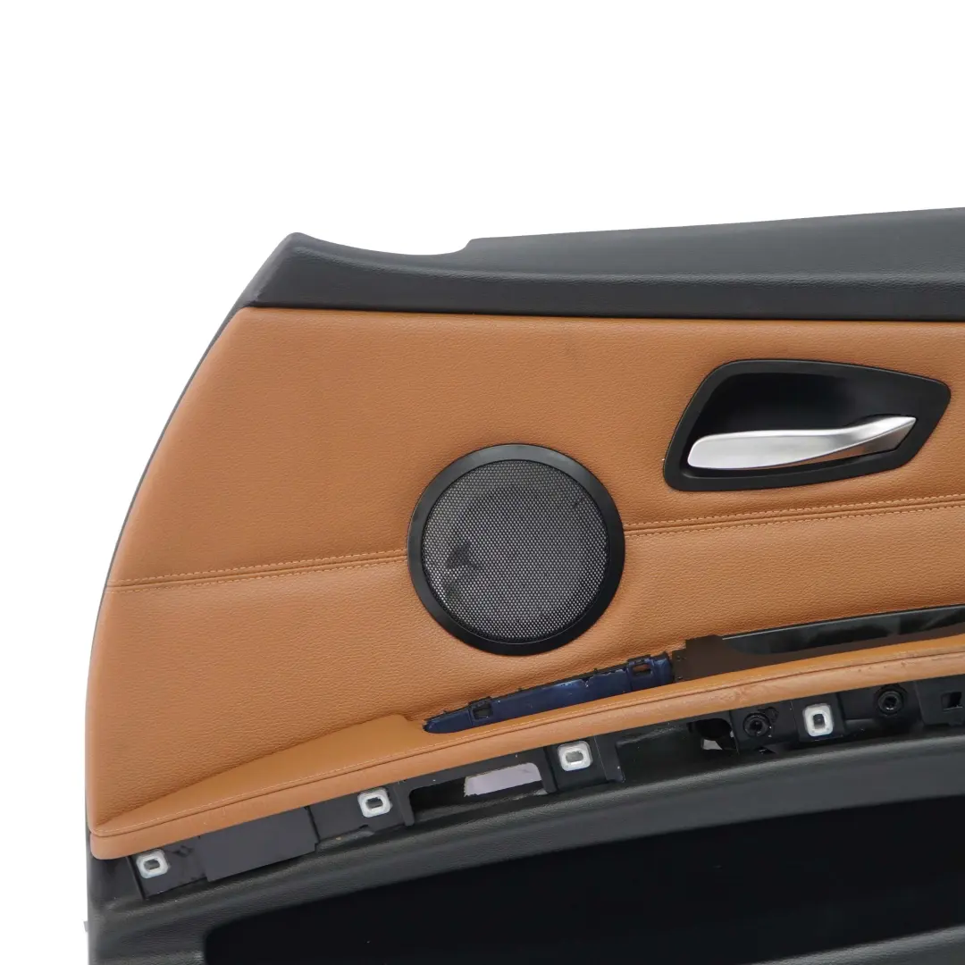 BMW 3 Series E90 LCI Front Right O/S Door Card Panel Leather Dakota Saddle Brown