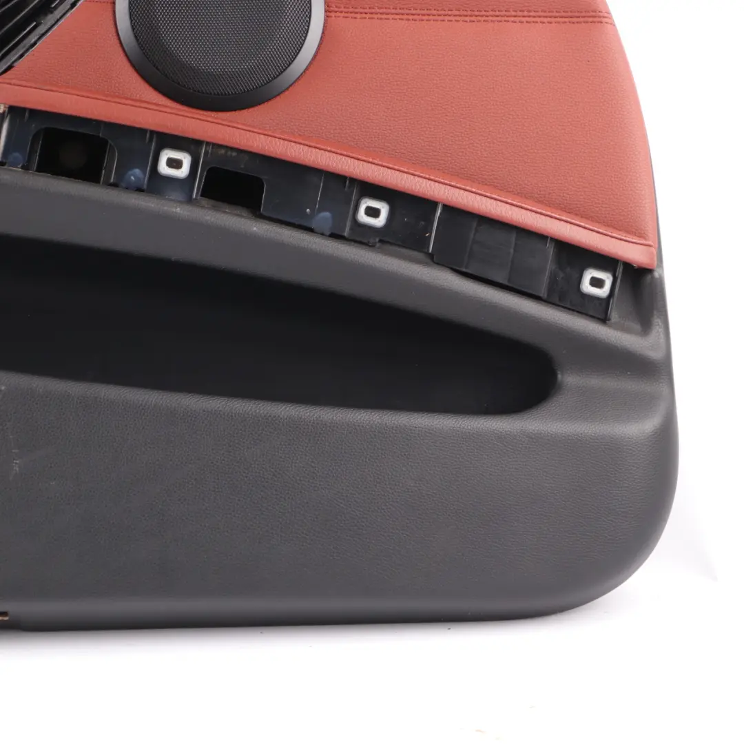 BMW E90 E91 LCI Door Card Front Left N/S Trim Panel Leather Dakota Red Brown