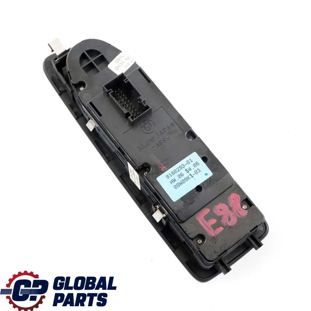 BMW 1 Series E88 Cabrio Switch Window Lifter Driver Right Black O/S 9180293