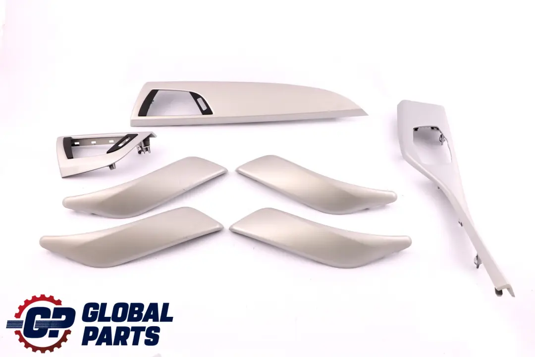 BMW 1 Series F20 Set Interior Decor Trim Door Handle Cover Satinsilber Silver